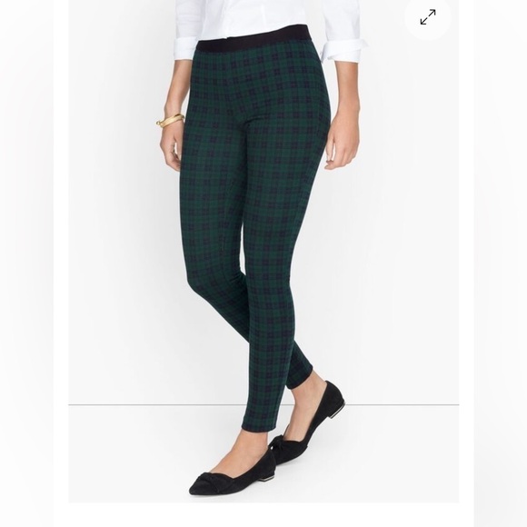 NWT Talbots Soho Tartan Plaid Ankle Leggings Size 2 - Picture 13 of 13